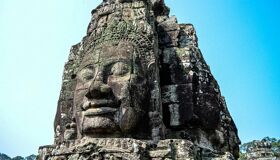 Angkor Thom Faces and Heads of Khmer Statues, Siem Reap